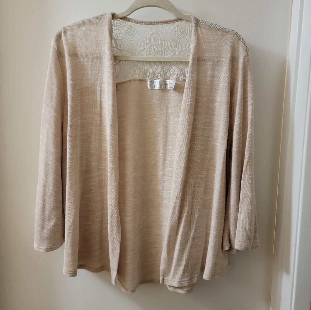 Time and Tru Lace Cardigan